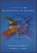 Analysis for Marketing Planning; Fifth Edition